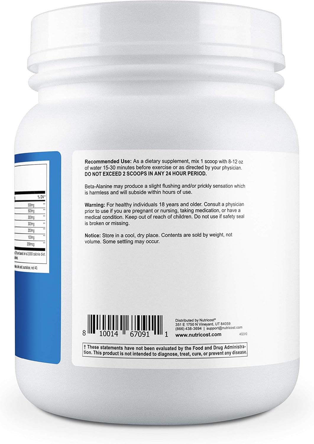Nutricost Pre-Workout Complex Powder Fruit Punch (60 Serv): Health & Personal Care