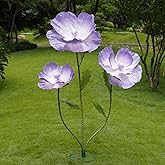 HAZHEYE Giant Paper Flower Decor with Stand,Oversized Artificial Flower Decor,Floor Standing Gradient Paper Flower for Commercial Display,Wedding,Party, Event,Photo Backdrop & Home Decoration (purple)