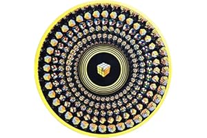 12 Inch Animated Zoetrope Slipmat, Optical Illusion Turntable Mat for Vinyl Record Player, Vinyl Slipmat with Zoetrope Motion