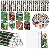 Maxdot 212 Pieces Football Party Favors Set, 24 Pencil 24 Bracelets 24 Mini Notepads 100 Stickers 40 Opp Bags for Football Party Supplies Sports Gifts School Classroom Games Rewards Supplies