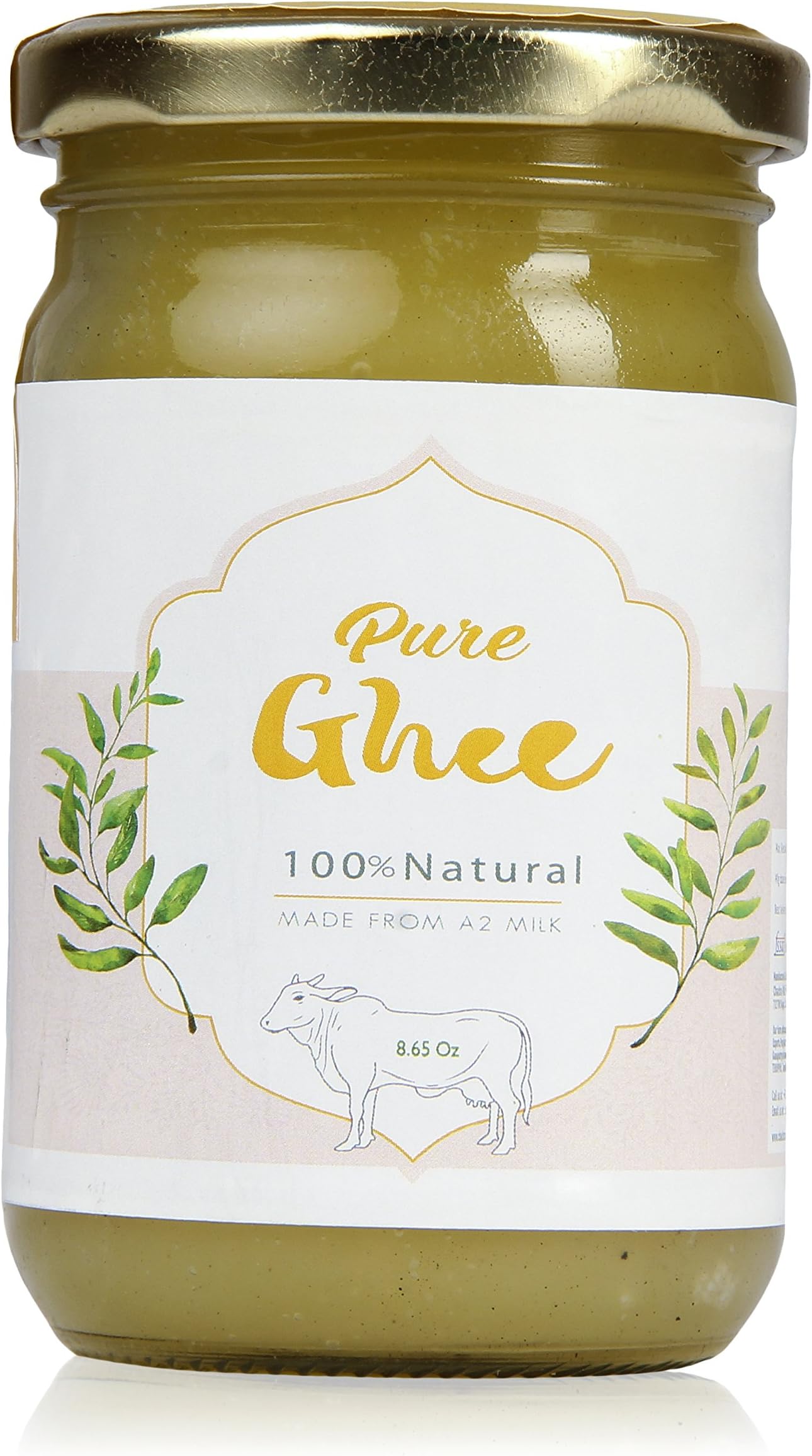 FA2M Pure Ghee, (A2 Ghee Desi Gir Cow's Vedic Traditional Grassfed) 8.65 Oz