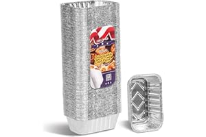 BIEAMA 100 Pack Aluminum Mini Loaf Pans, 6" x 3.5" Disposable Bread Pan Tin Pans for Cake, Bread and Meat