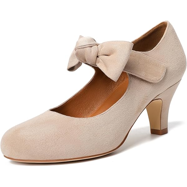 Zapatos Mary Jane Para Mujer, Tacón De Gatito, Punta Redonda, Tacones Bajos, Correa De Tobillo, Oficina