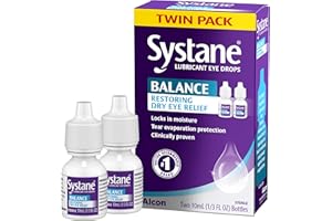 Systane Balance Lubricant Eye Drops, Restorative Formula, Twin pack, 0.33 Fl Oz (Pack of 2)