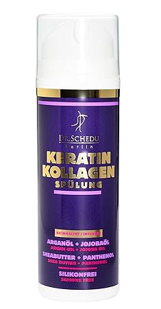 1 x Dr. Schedu Berlin Keratin Kollagen Spülung 150ml, mit Arganöl, Jojobaöl, Sheabutter, und Panthenol. 100% Silikonfrei & ti