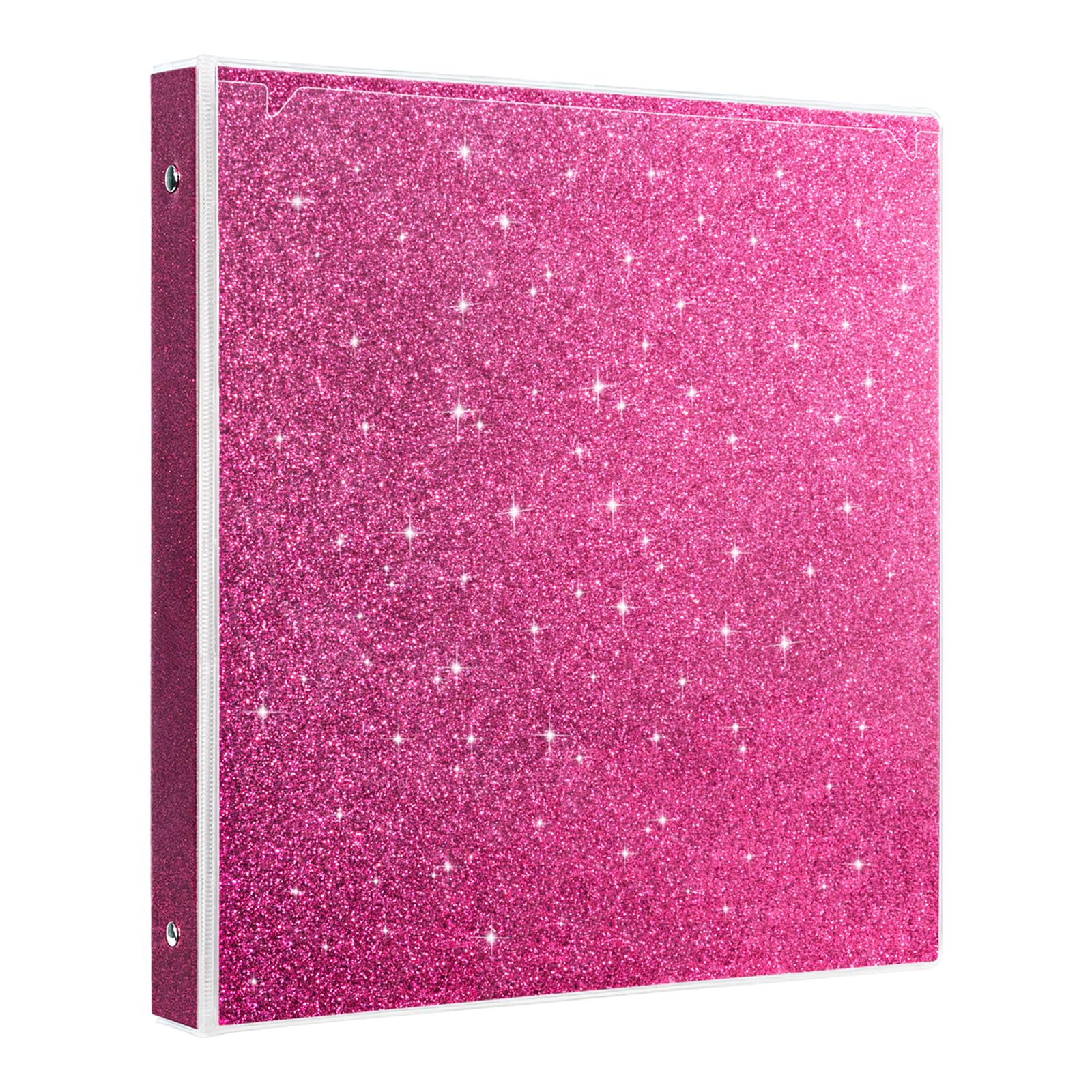 Photo 1 of EYROZILL 3 Ring Binder 1 Inch Pink Binders Fashion View Binder with 2 Pockets for Office Supplies, Waterproof, Deep Pink