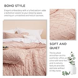 Bedsure Full Comforter Set - Coral Pink
