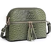 Dasein Women Tassel Zipper Pocket Crossbody Bag Shoulder Purse Fashion Travel Bag with Multi Pockets