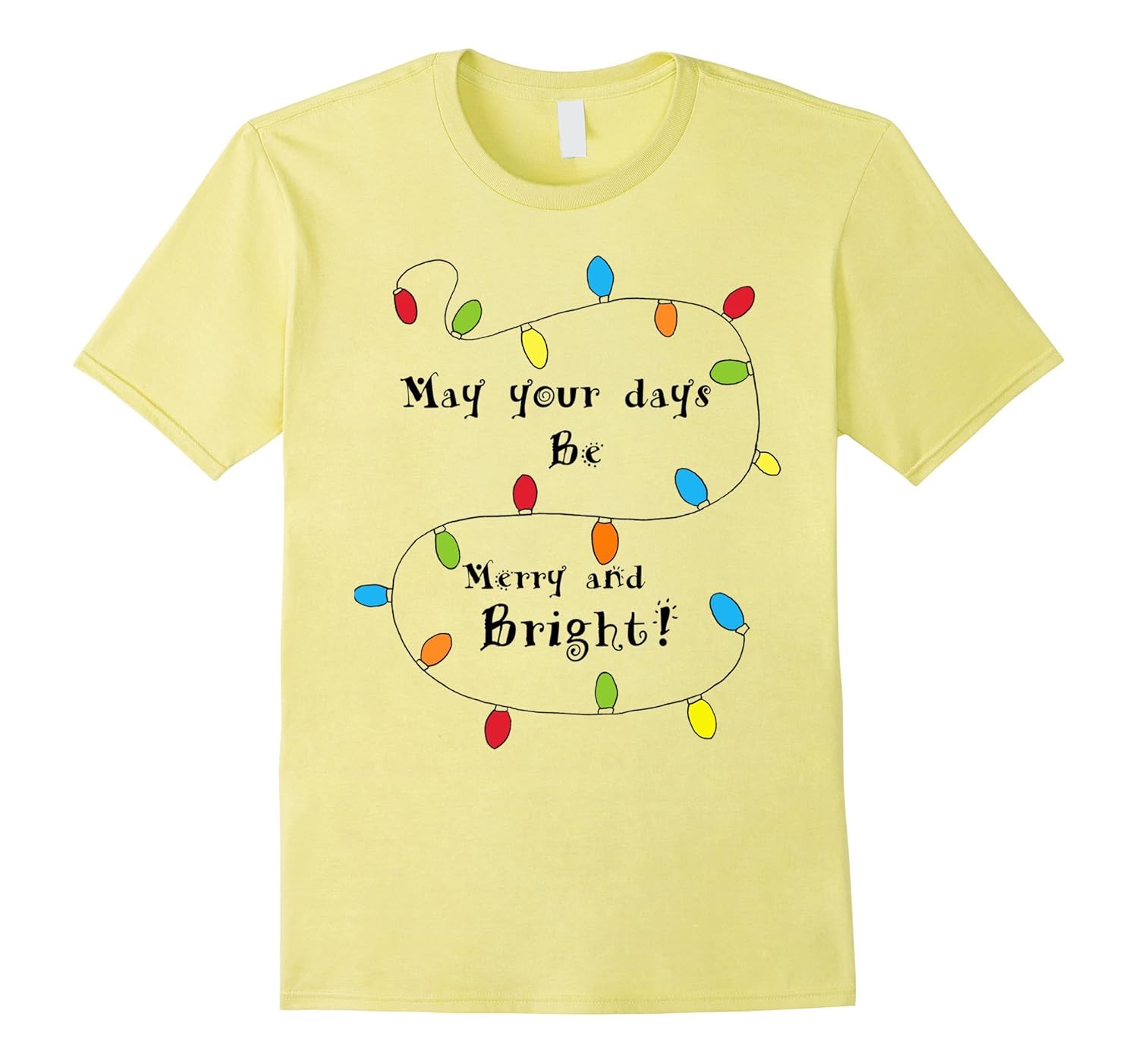 Christmas Lights Tshirt Fun Holiday Novelty Bulb Strands-Art – Artvinatee