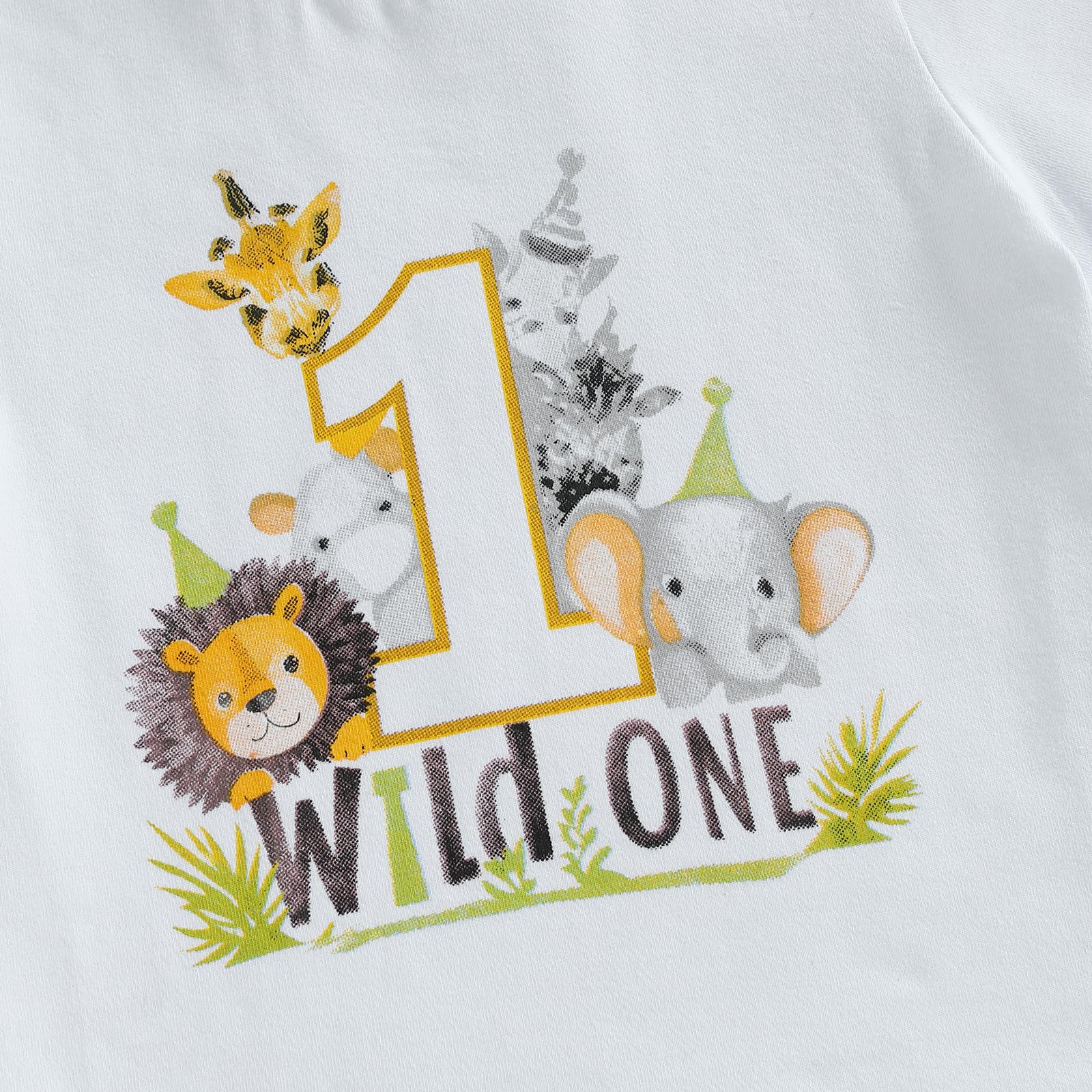 WZTYYDS Baby Boy First Birthday Outfit Number Animal Print Short Sleeve Tops & Shorts Sets 1st Birthday Outfit Summer Clothes