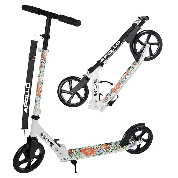 Apollo XXL Wheel Scooter - Phantom Pro City Scooter, Klappbarer City-Roller, höhenverstellbar, Tret-Roller für Erwachsene und