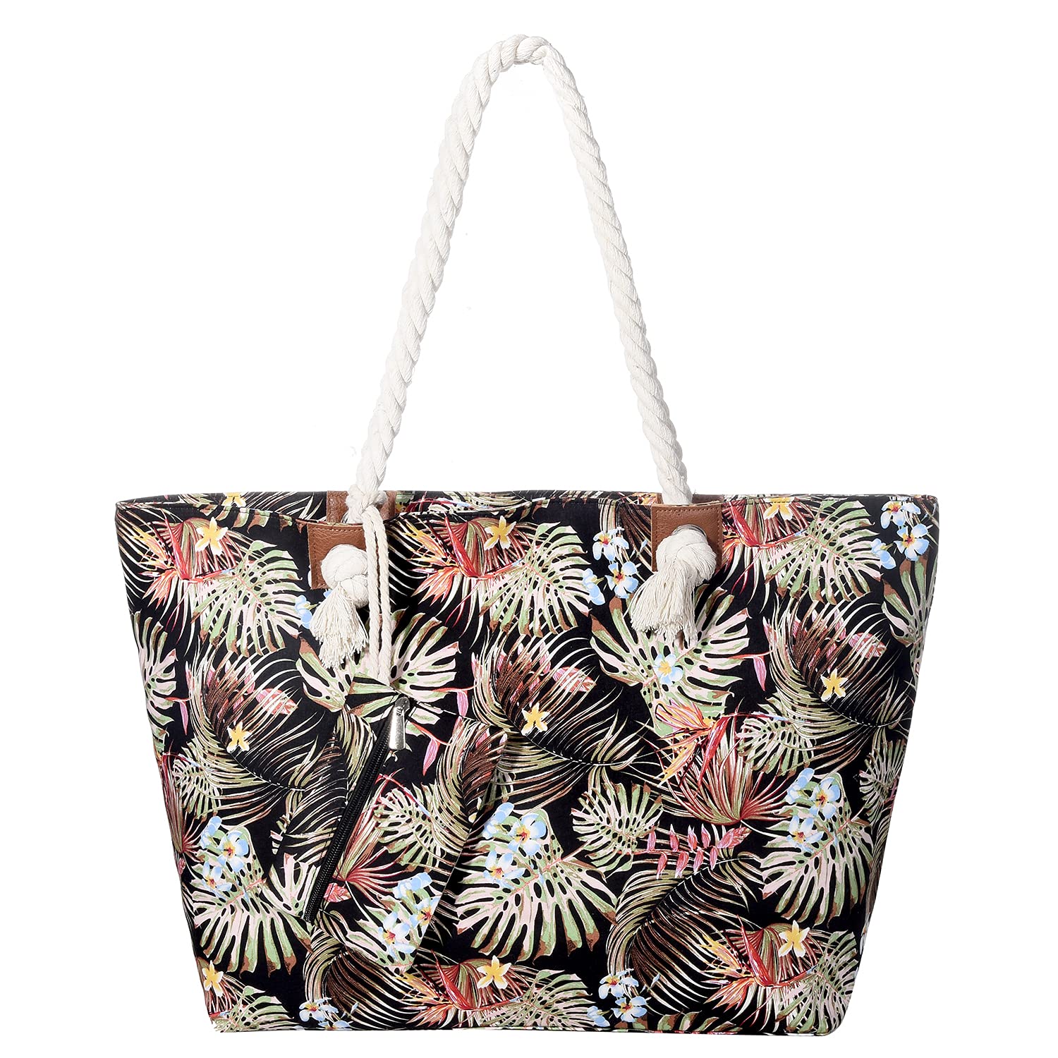 MASADA Large beach bag water resistant with zip Tropical Island