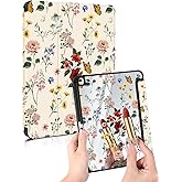 Buleens for iPad A16 Case/10th Generation Case - 10.9 Inch 2022 Trifold Tablet Case with Pen Holder for Women Girly Cute Aesthetic Auto Wake/Sleep Funda for iPad 11 Inch 2025, Vintage Flower
