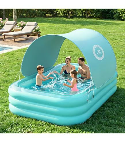 Amazon.com: CHSUFBTY Large Foldable Swimming Pool - Collapsible