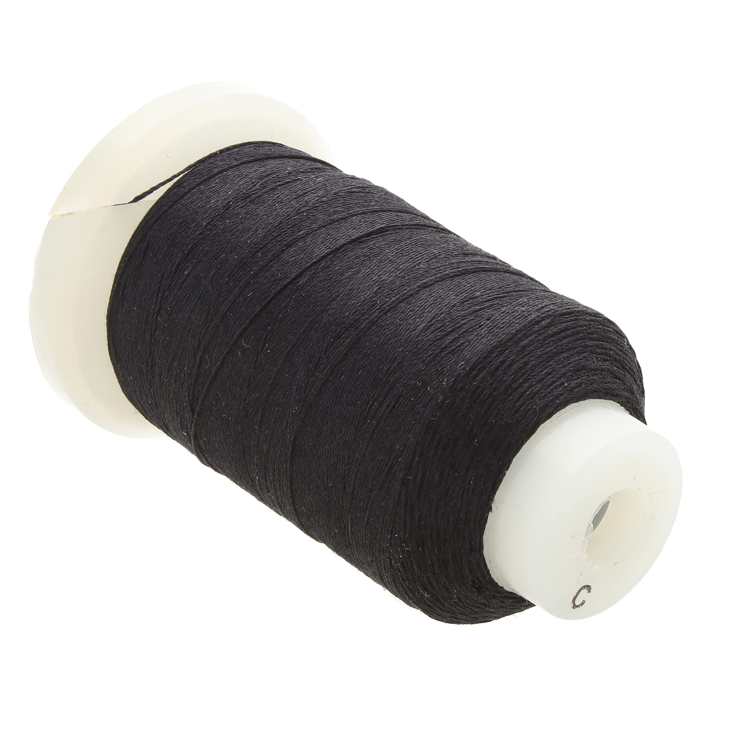 The Beadsmith Pure Silk Cord – Black, Size C (0.274 mm/0.0108”), 310 Yards (930 ft), 1/2-Ounce Spool