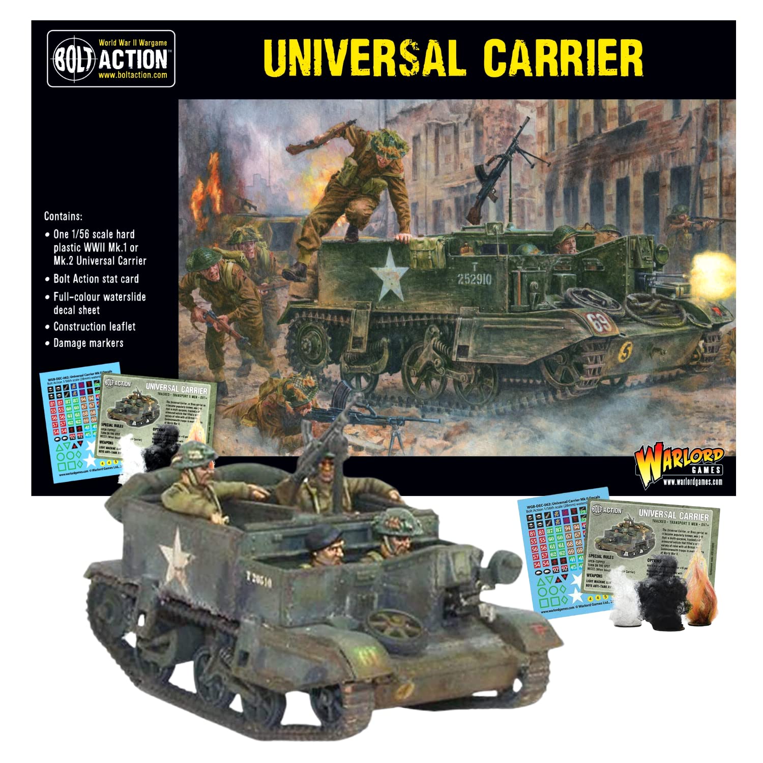 Wargames Delivered Bolt Action: Tank War - British Universal Carrier, World War 2 Miniatures, 28mm Scale Army Tank Model for Miniature Wargaming by Warlord Games