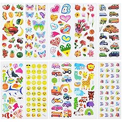 24 Sheets(500+) 3D Puffy Stickers for Toddlers