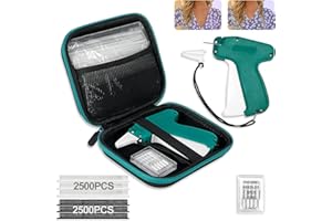 Mini Stitch Gun for Clothes, Micro Tagging Gun Kit with 6 Needles & 5000 Fasteners, Quick Clothing Fixer & Portable Hard Case