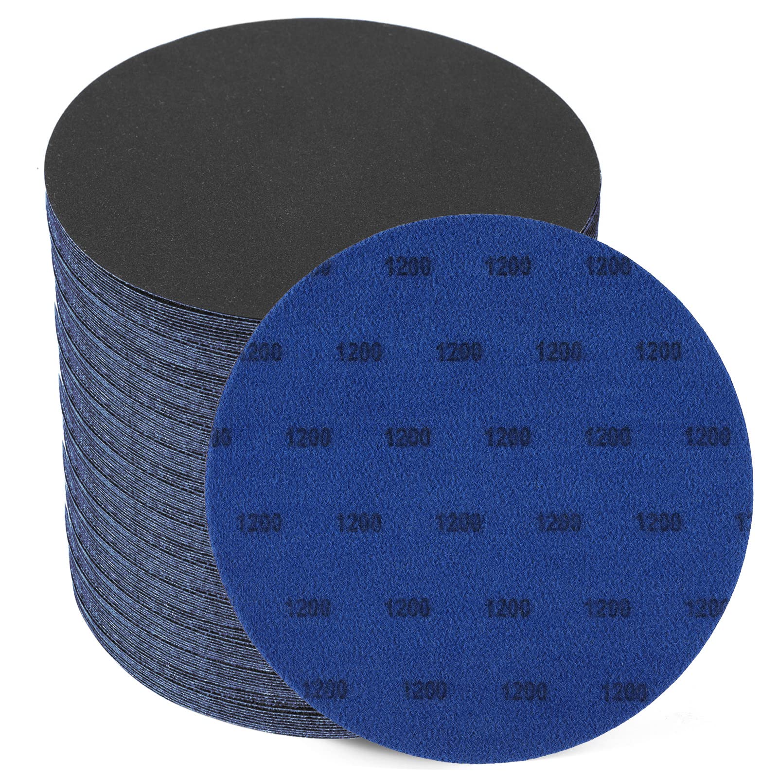 Photo 1 of 6 Inch 1200 Grit Sanding Disc, GOH DODD 25 Pieces Wet Dry Sandpaper Hook and Loop Sanding Pads Silicon Carbide Sand Paper for Random Orbital Sander Auto Metal Glass Resin Wood Polishing Sanding