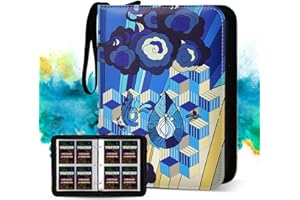 Tombert TCG Cards Binder Compatible with MTG Trading Cards, 400 Cards Capacity, Card Holder Album for PTCG Cards, Baseball Cards (Blue）