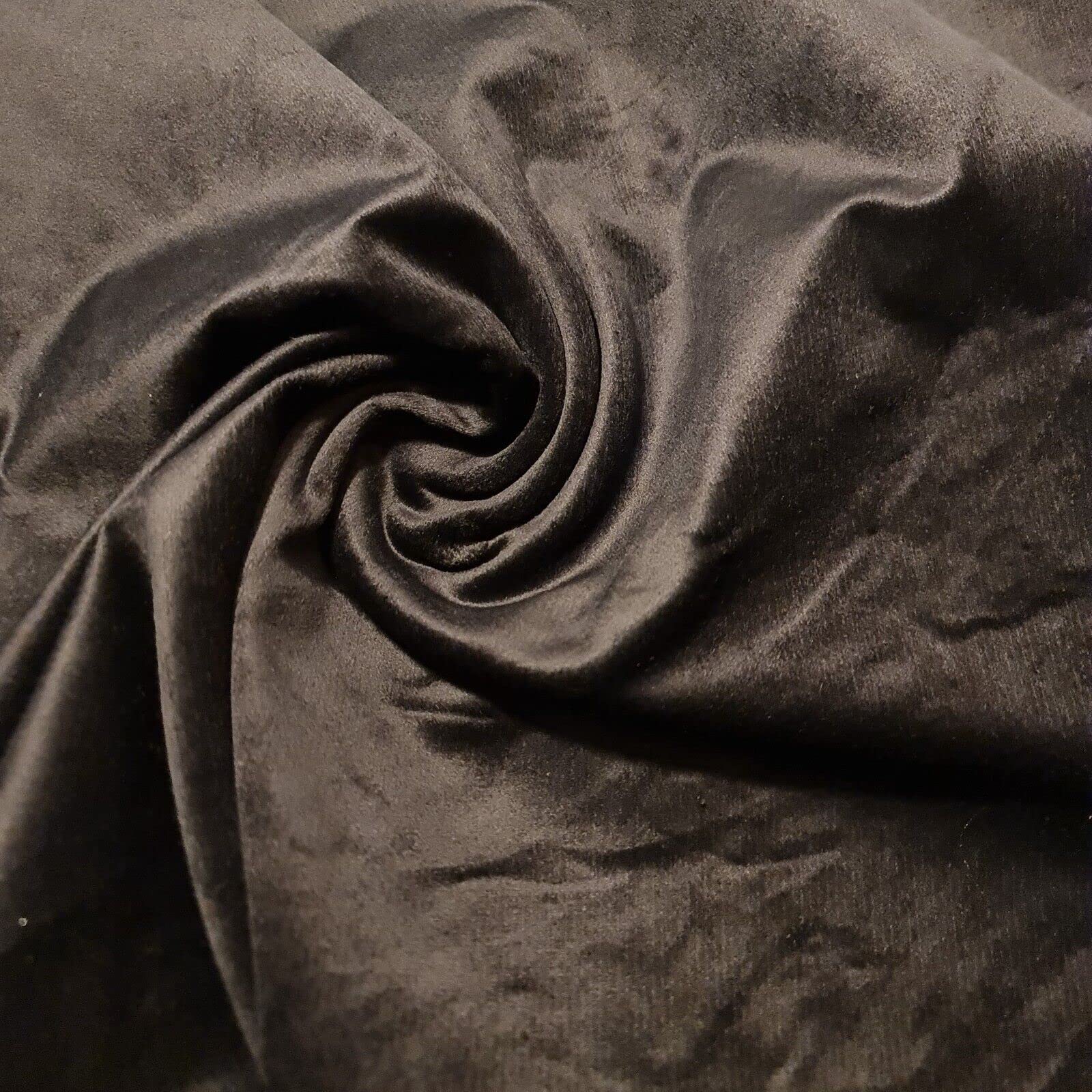 Luxurious Faux Plain Suede Suedette Dress Craft Soft Fabric Material 58" - 112cm Wide Suitable for Upholstery & Premium Dressmaking (Black)