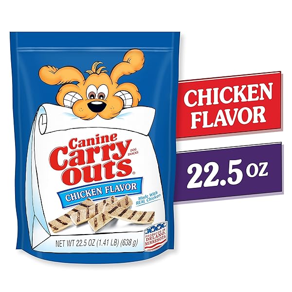 CANINE CARRY OUTS CHICKEN FLAVOR DOG TREATS, 22.5 OUNCE (PACK FO 1)