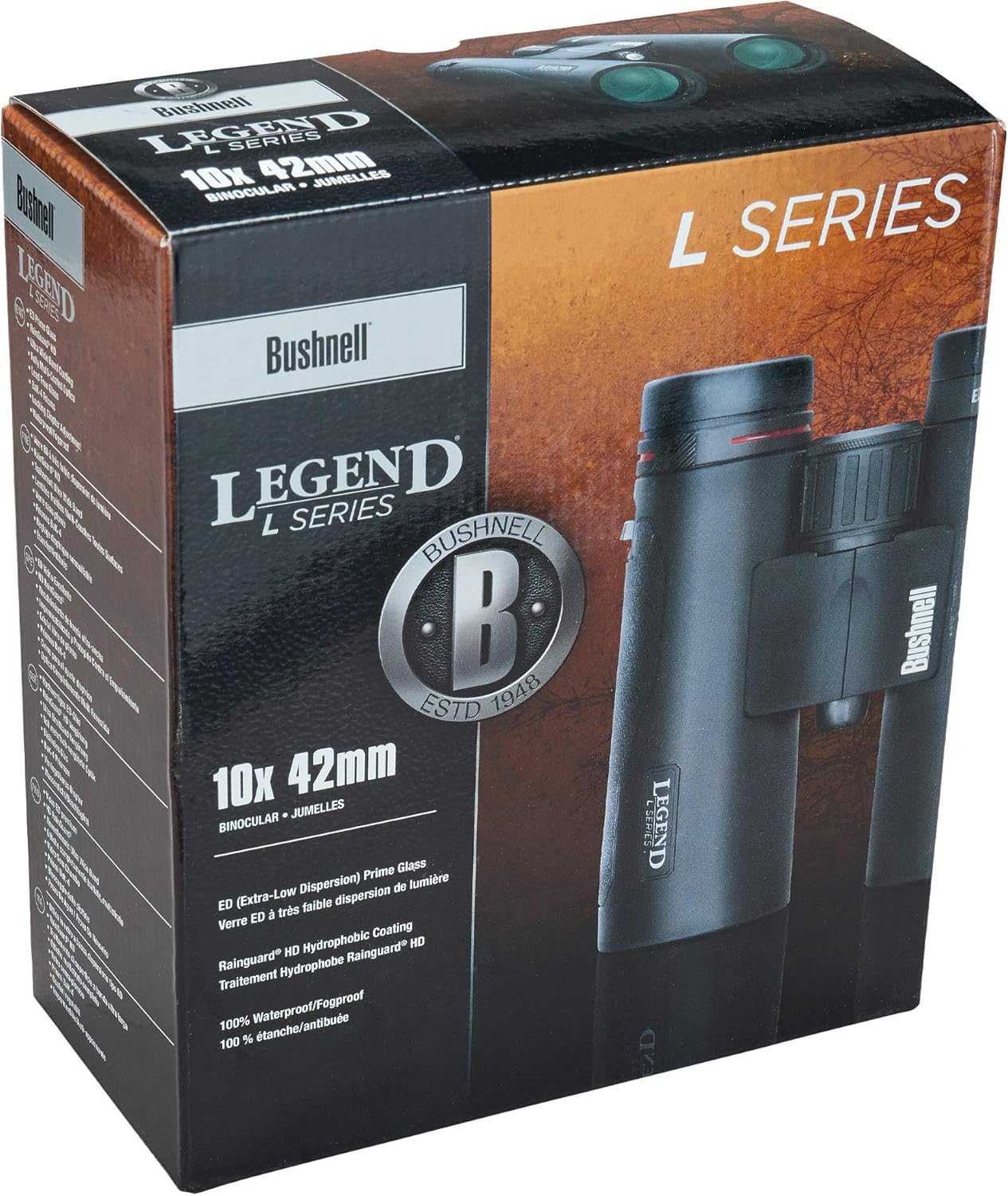 Bushnell Legend L-Series Binocular, Black, 10x42mm: Sports & Outdoors