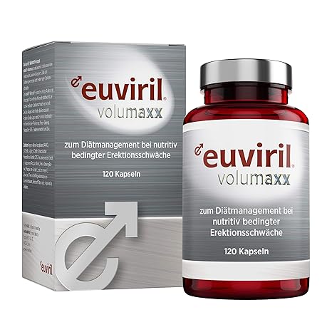 EUVIRIL volumaxx - Der Gefäßaktivator zur natürlichen Penis-Vergrößerung für den aktiven Mann | Maximale Penisgröße & Volumen ohne operativen Eingriff - 120 Kapseln