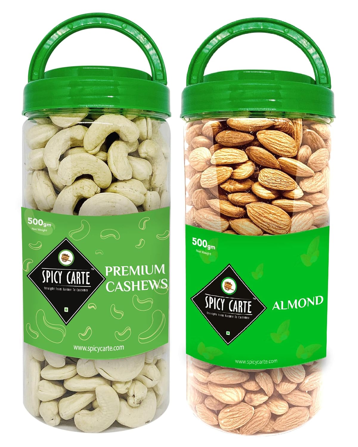 Spicy Carte Dry Fruits Combo Pack Cashew Nut & Almond, 1Kg Amazon.in