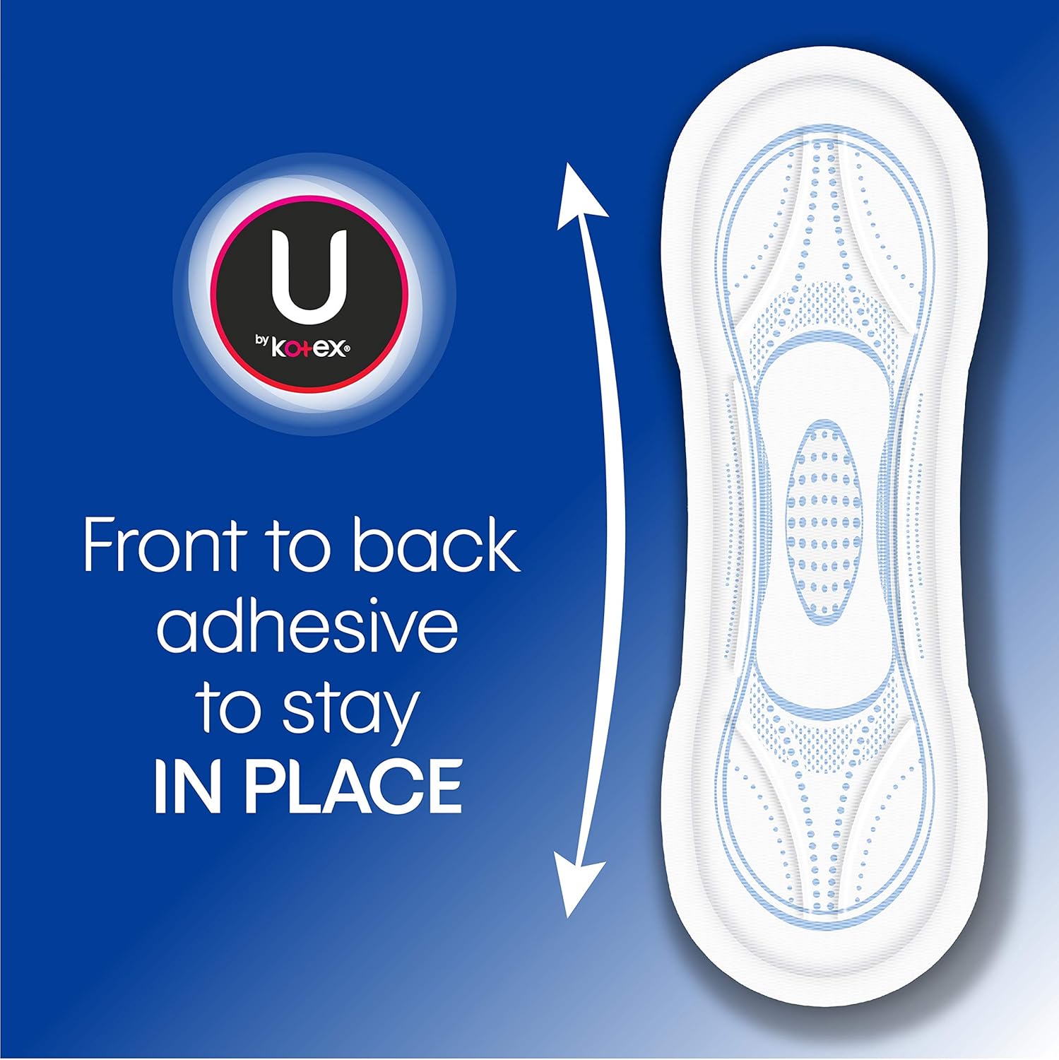 U by Kotex Security Feminine Maxi Pads, Heavy Flow, Long, Unscented, 132 Count (3 Packs of 44): Health & Personal Care