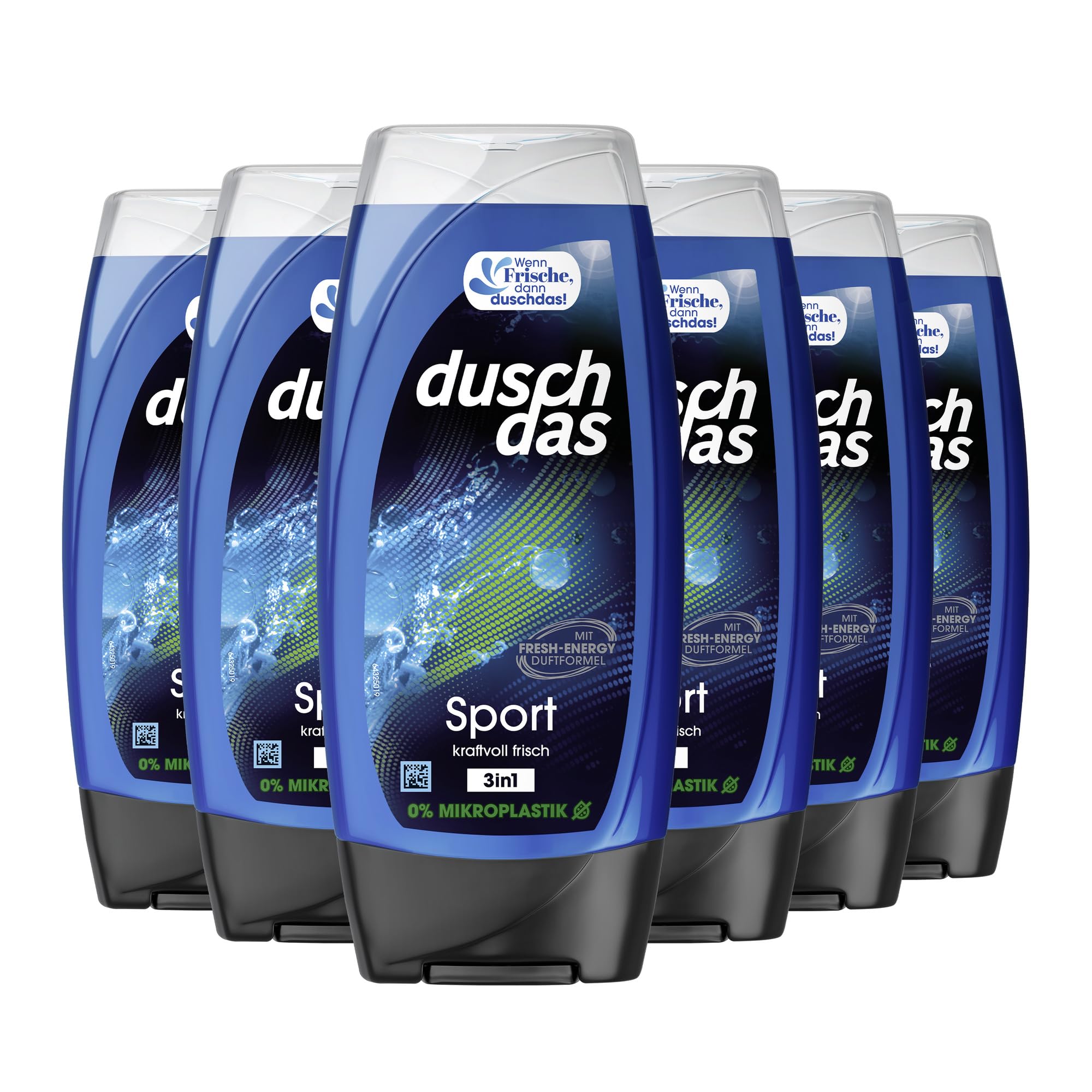 Duschdas 3-in-1 Duschgel & Shampoo Sport Duschbad mit Fresh-Energy-Duftformel sorgt für einen erfrischenden Start in den Tag 6x 225 ml 2