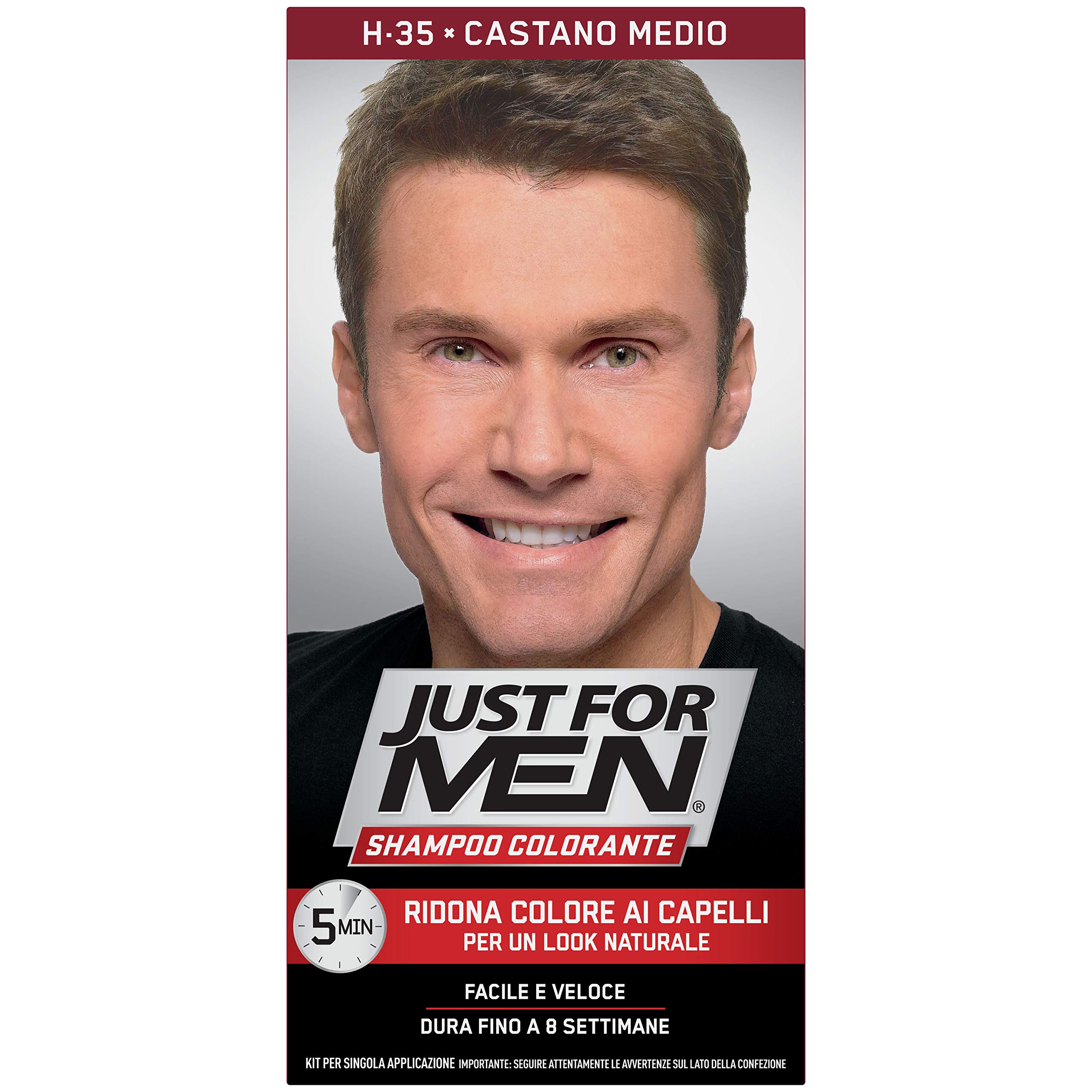 shampoo colorante per uomo castano medio