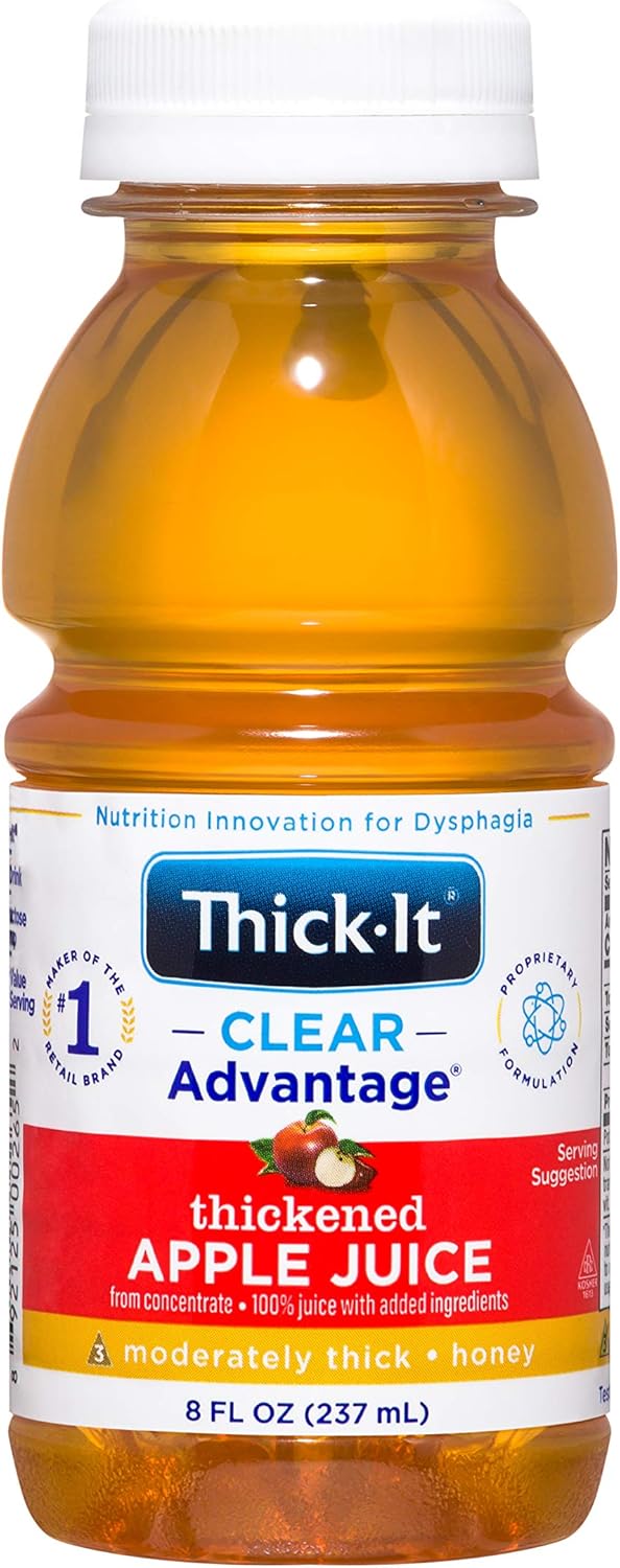 ThickIt Clear Advantage Thickened Apple Juice Moderately Thick/Honey, 8 oz Bottle Amazon.ca