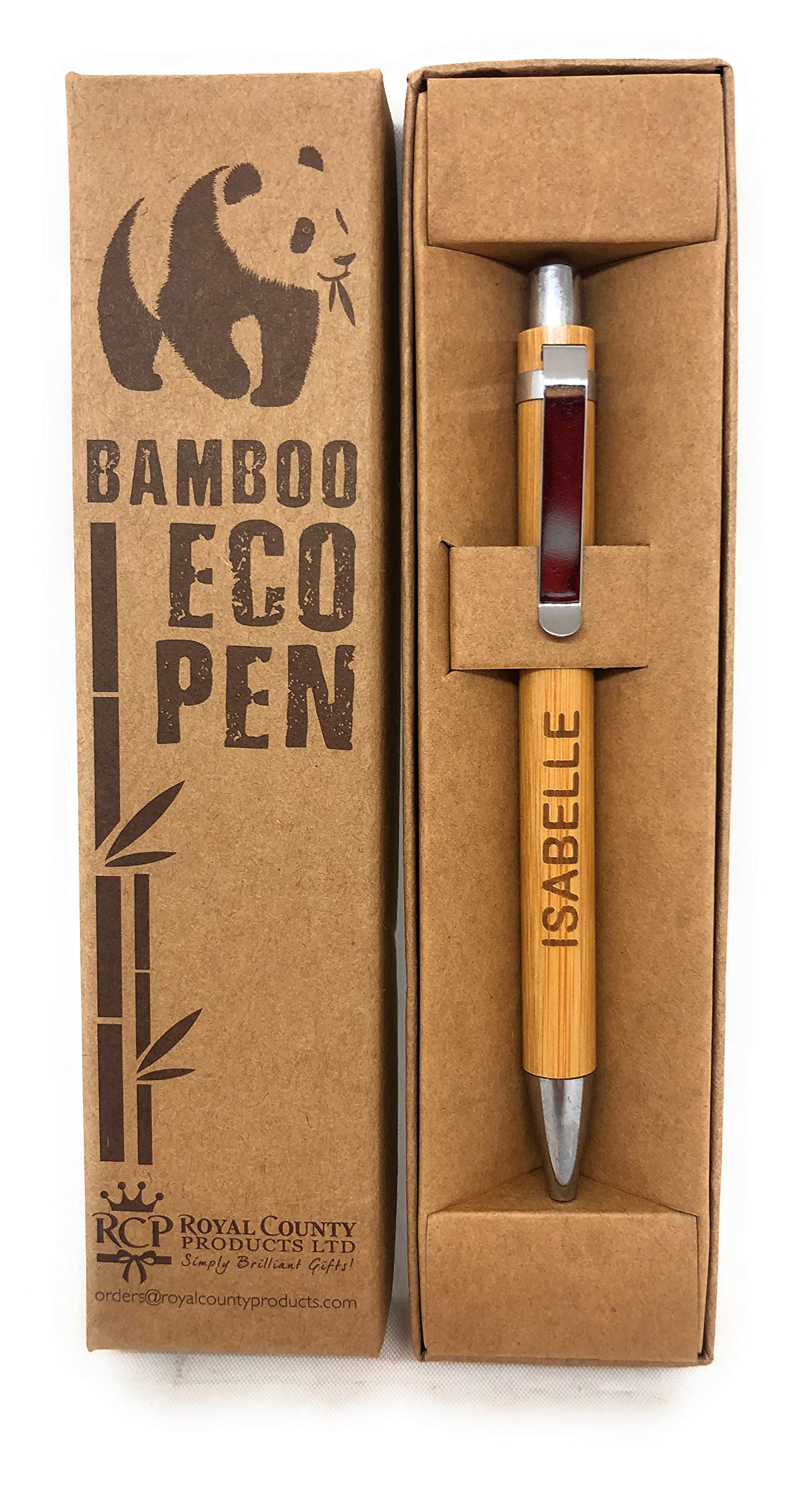 Royal County Isabelle Personalised Bamboo Pen Eco Friendly