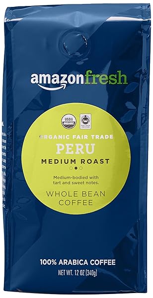 AMAZON FRESH, ORGANIC FAIR TRADE PERU WHOLE BEAN...