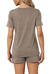 RUBZOOF Pajamas for Women Shorts Set V Neck Casual