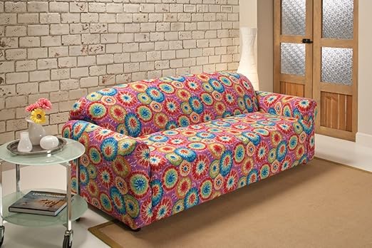 Amazon Com Madison Stretch Jersey Sofa Slipcover Geometric Tie