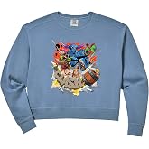 Womens Clash of Clans Chaotic Battle Epic Group Shot Comfort Colors Crop Sweatshirt