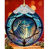 Wolf Gifts for Men Women - Wolf Ornaments for Christmas Tree 2025, Wolf Christmas Decoration for Tree