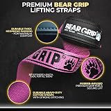 Bear Grip Straps Premium Neoprene Padded Heavy Duty 21in Weight Lifting Straps view 2