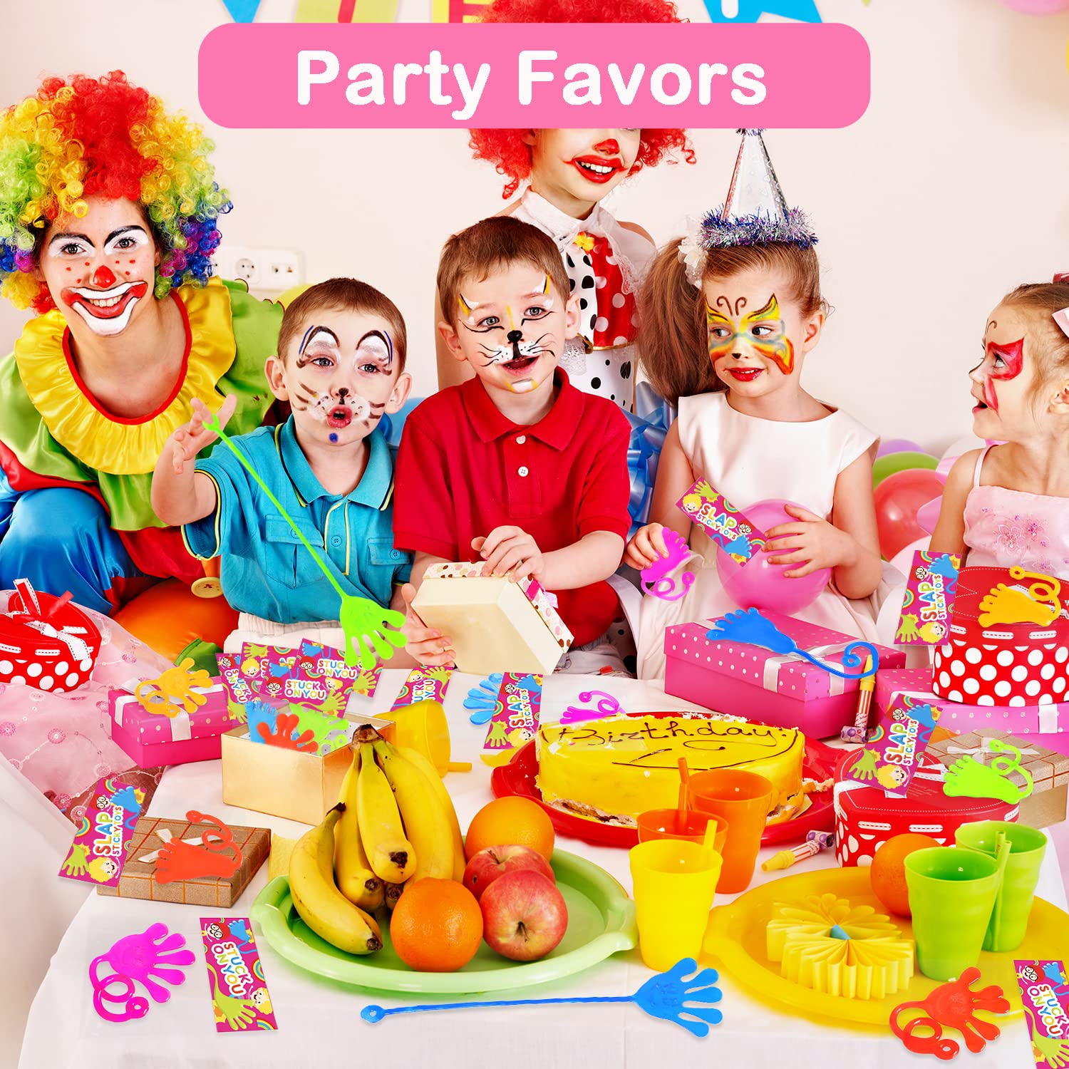 Party Favors Goodie Bag Stuffer Fillers for Kids (48 PCS), Large Sticky Hands & Feet for Birthday Pinata, Classroom Students Non Candy Treats Prizes Supplies Toys Gifts for Toddlers Boys Girls