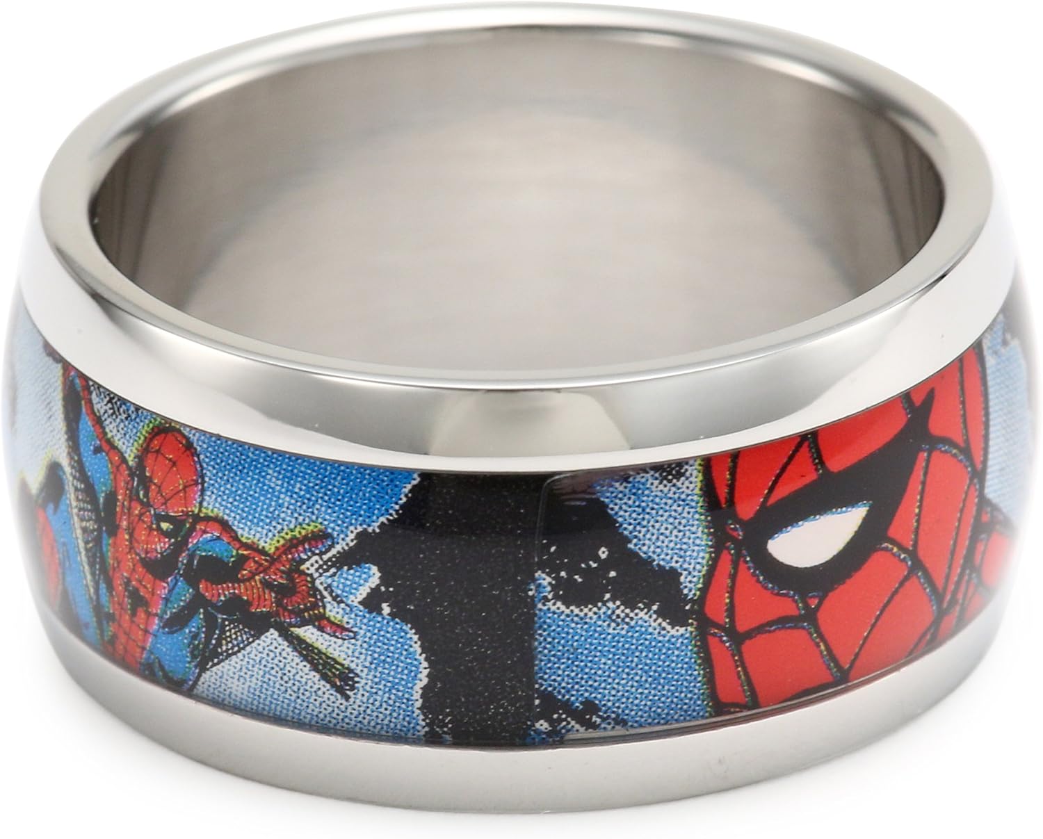 Marvel Comics SpiderMan Stainless Steel Graphic Men's Ring, Size 8