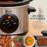 Swan SF17010N 1.5 Litre Slow Cooker 3 Settings Glass Lid 120W Stainless view 4