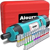 Aiourx 1/4 Inch Drive Torque Screwdriver Wrench Set, 10-70 in.-lb, 31-Pieces Torque Wrench Bits Set for Maintenance, Tools, S