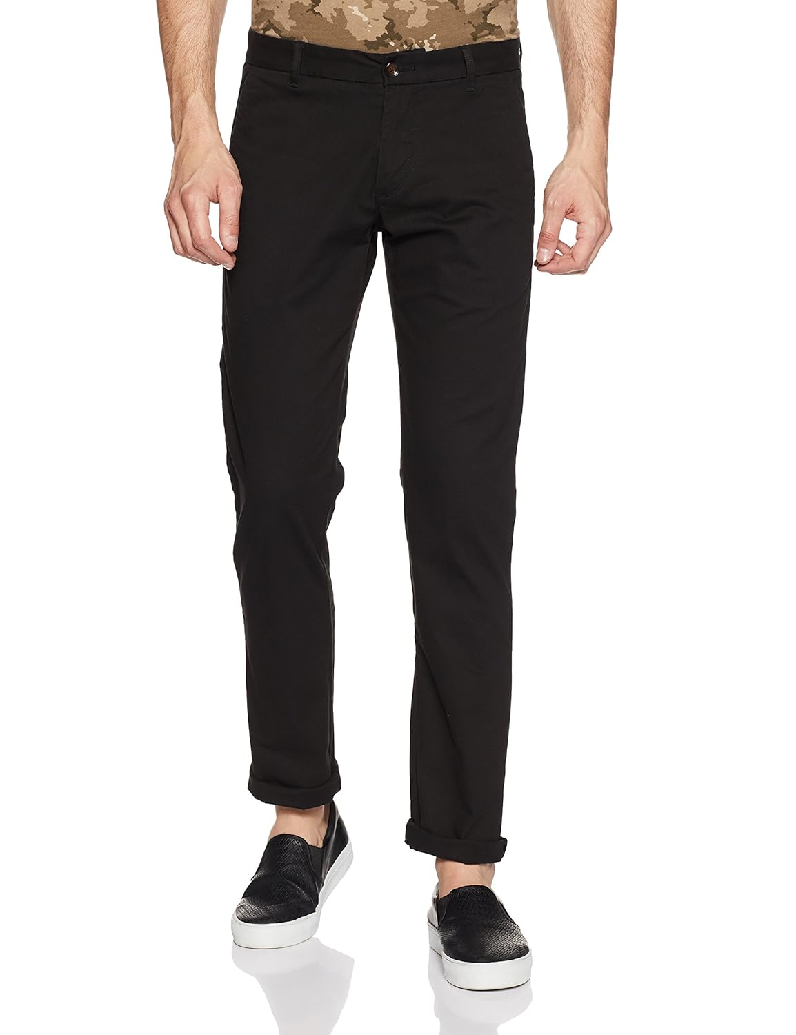 arrow sports men's straight fit casual trousers