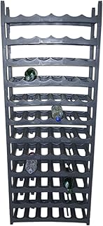 Novaliv Weinregal für 72 Flaschen | Flaschenregal grau | aus stabilem Kunststoff (Anthrazit, 12)