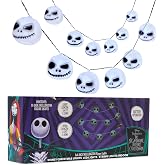 Disney Get Trend Nightmare Before Christmas 5.4ft String Lights Kids Teens | 10 Pc Jack Skellington, LED Battery Operated, Cartoon Fairy Lights for Room Decor, Christmas, Parties, Gifts for Boys, Girls