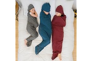 Hug Sleep Hooded Sleep Pod for Kids/Tweens, Tween Wearable Blanket for Girl or Boy, Size 10-14, Weighted Blanket Alt, Seen on Shark Tank, Cooling Sensory, Machine Washable Blankets, Turquoise