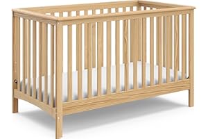 Storkcraft Hillcrest 4-in-1 Convertible Crib (Natural) - Converts to Daybed, Toddler Bed, and Full-Size Bed, Fits Standard Fu