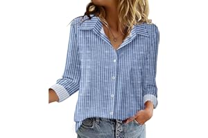 Zeagoo Blouse for Women Dressy Casual Long Sleeve Button Down Shirts Business Outfit Solid/Printed Cute Tops